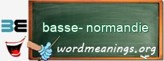 WordMeaning blackboard for basse-normandie